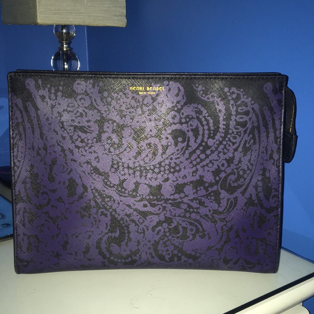 henri bendel damask makeup bag